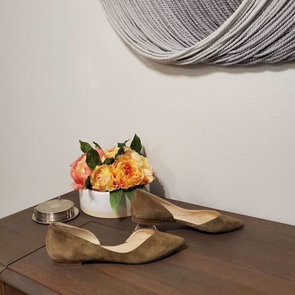 Marc Fisher Amra Olive Pointed Toe Flats Sz 7 - Picture 3 of 6